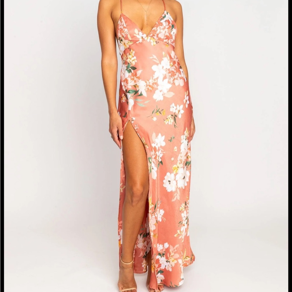 RESA terracotta Camille slip dress XS